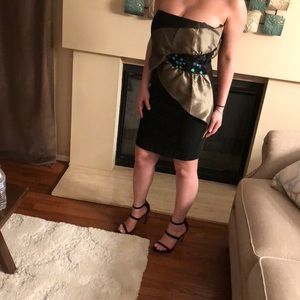 Strapless Black Cocktail Dress ♥️